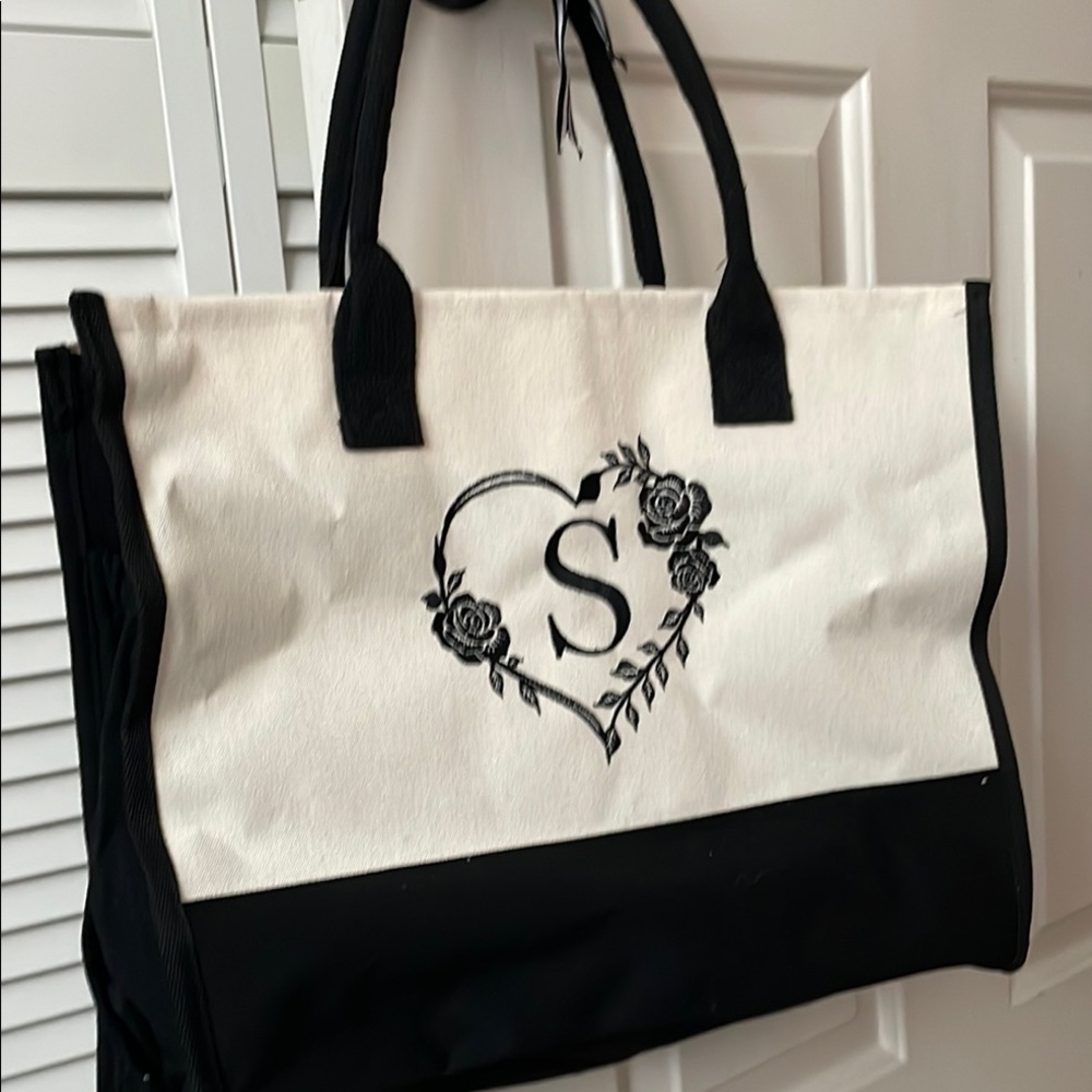 Stylish Black and White Tote Bag
